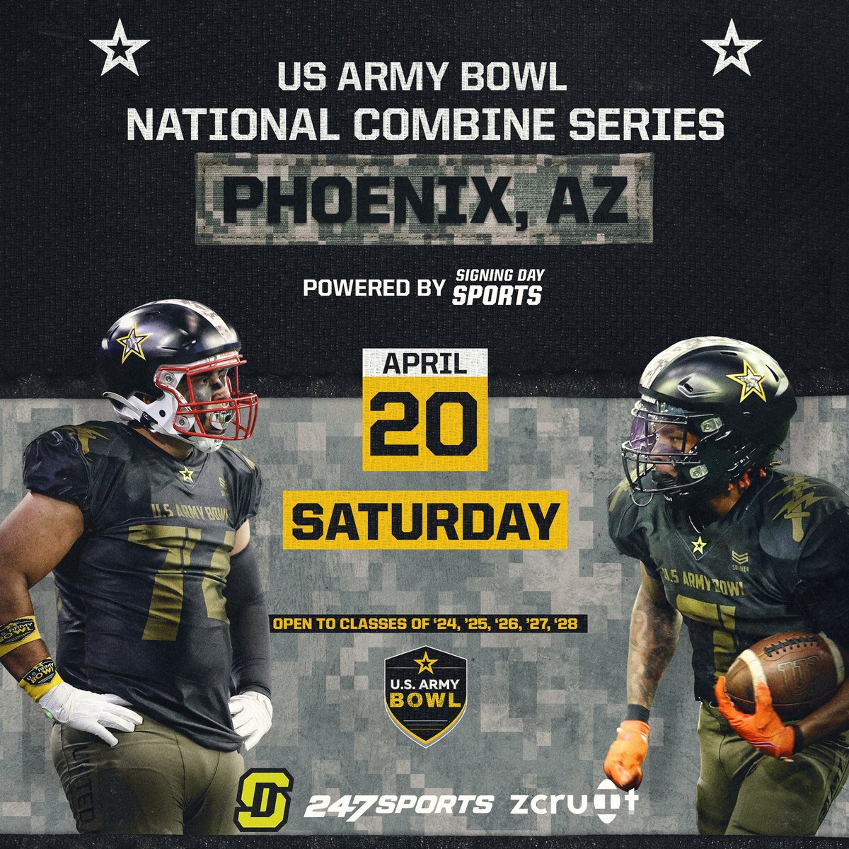 tjnofz1's tweet photo. Thank you @SDSports, for the invite to the U.S. Army Bowl Combine!
@arryn_chenault
@CoachKummer 
@CoachKunselman 
@CoachStamper 
@HerefordDavis 
@MrCoachWest https://t.co/4Cf21WDl3b