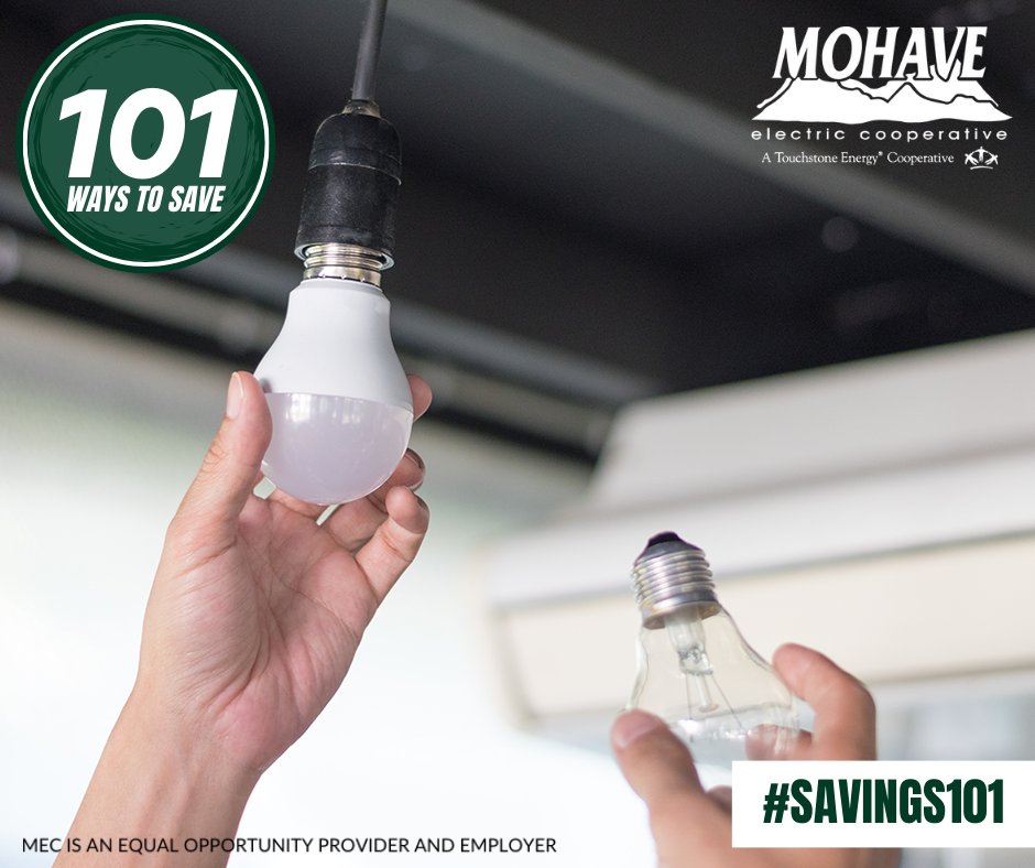 Replace any light bulb, especially ones that are on more than one hour per day, with a light-emitting diode (LED) bulb. #savings101