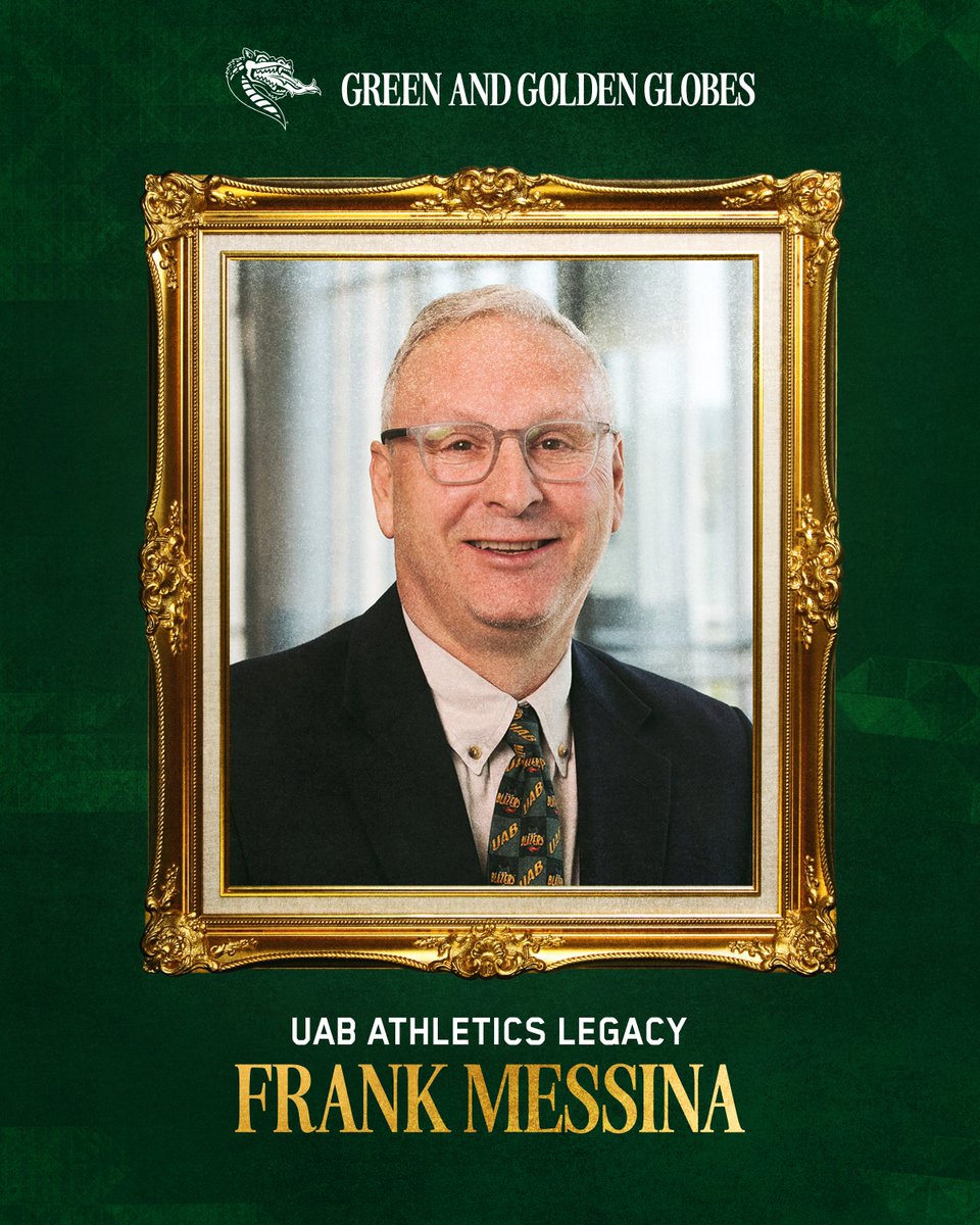 𝓖𝓻𝓮𝓮𝓷 𝓪𝓷𝓭 𝓖𝓸𝓵𝓭𝓮𝓷 𝓖𝓵𝓸𝓫𝓮𝓼 Thank you for all you have done for UAB Athletics, Dr. Frank Messina! Your lasting legacy as our FAR cannot be understated! #WinAsOne