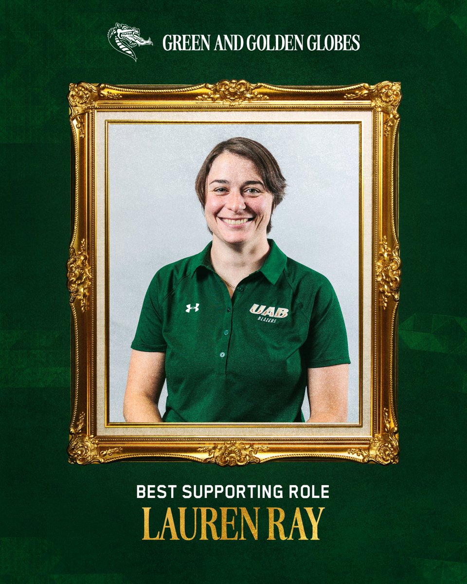 𝓖𝓻𝓮𝓮𝓷 𝓪𝓷𝓭 𝓖𝓸𝓵𝓭𝓮𝓷 𝓖𝓵𝓸𝓫𝓮𝓼 Congratulations to Lauren Ray of UAB Athletic Performance for winning Best Supporting Role! #WinAsOne