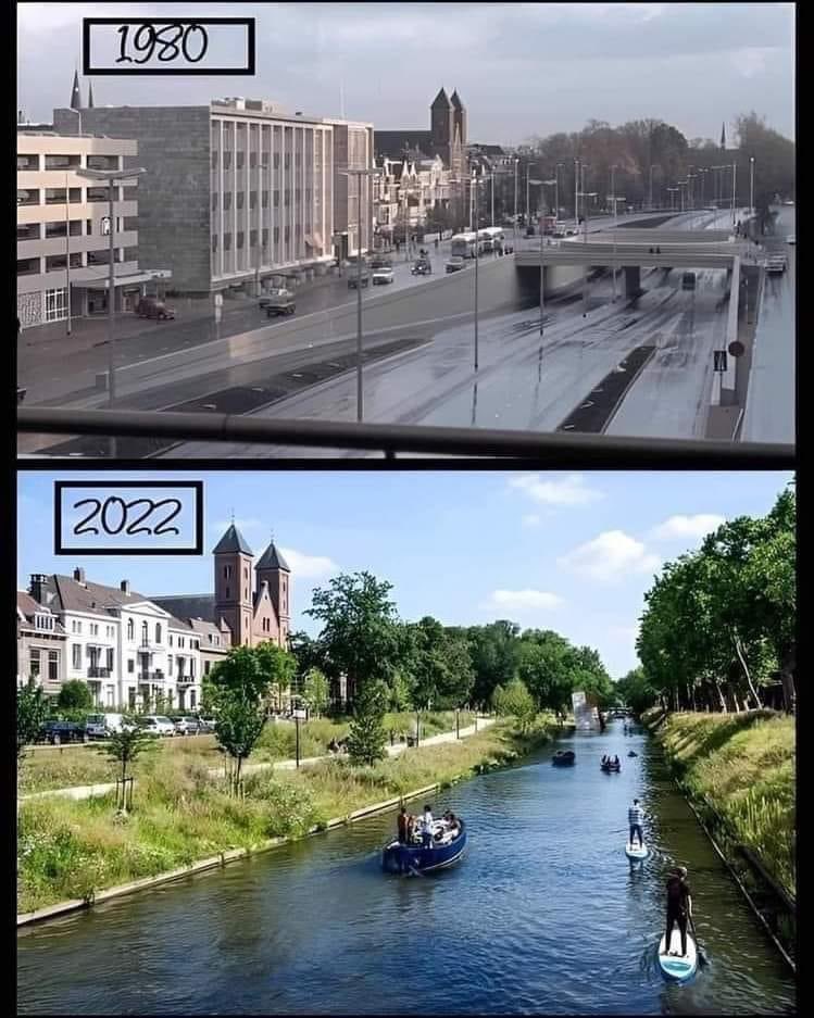 مدن العالم تصحح أخطائها أوتريخت Utrecht | هولندا Netherlands بعد أكثر من 40 عاماً من صب الخرسانة على أجزاء من القناة التي كانت تحيط بالبلدة القديمة في أوتريخت لاستيعاب طريق سريع مكون من 12 حارة، احتفلت المدينة بترميم واستعادة قناتها التي يبلغ عمرها 900 عام. ويُنظر إلى هذه الخطوة…