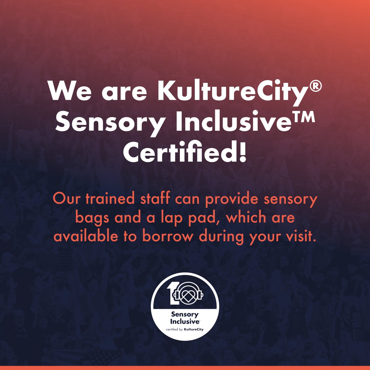 Bank of America Stadium is now a certified KultureCity Sensory Inclusive Venue! NFL games, MLS matches, concerts, & more are now accessible with noise-canceling headphones & fidget tools available at Guest Relations booths. We're dedicated to making every event enjoyable for all!