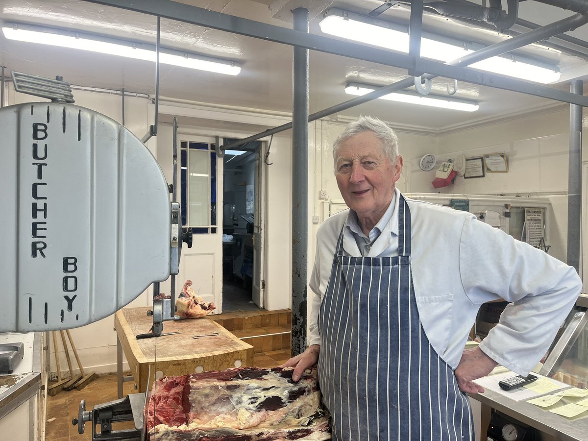 One of the nicest men you could meet (meat!) : Michael McGrath (77), butcher in LISMORE since he was a chap. Interview on #deisetoday in morning.