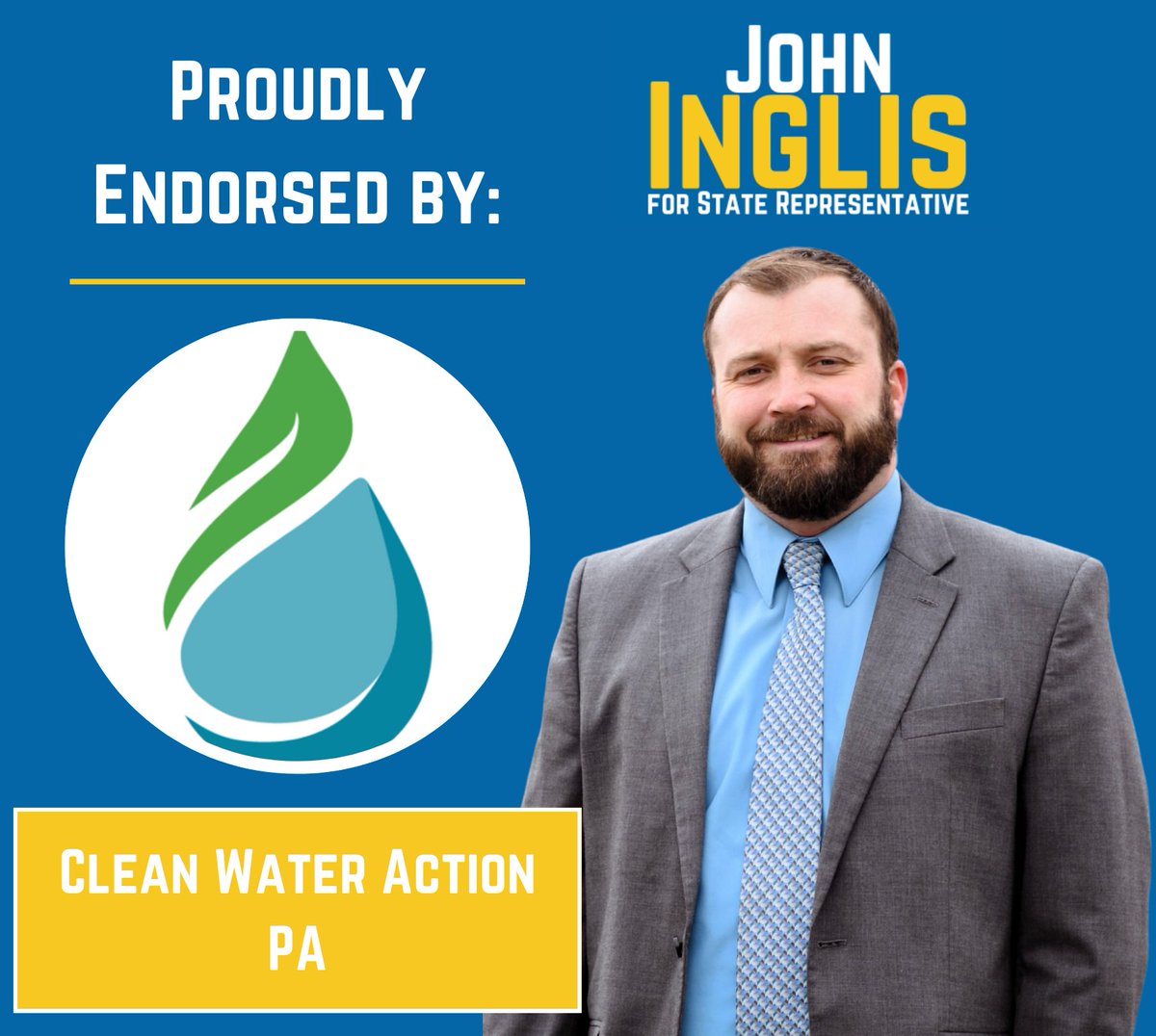 Thank you @CleanH2OPA for your endorsement! We are blessed to live in a region with so many waterways. We should all be able to enjoy those waterways and source clean drinking water from them. Our natural resources make us stronger.