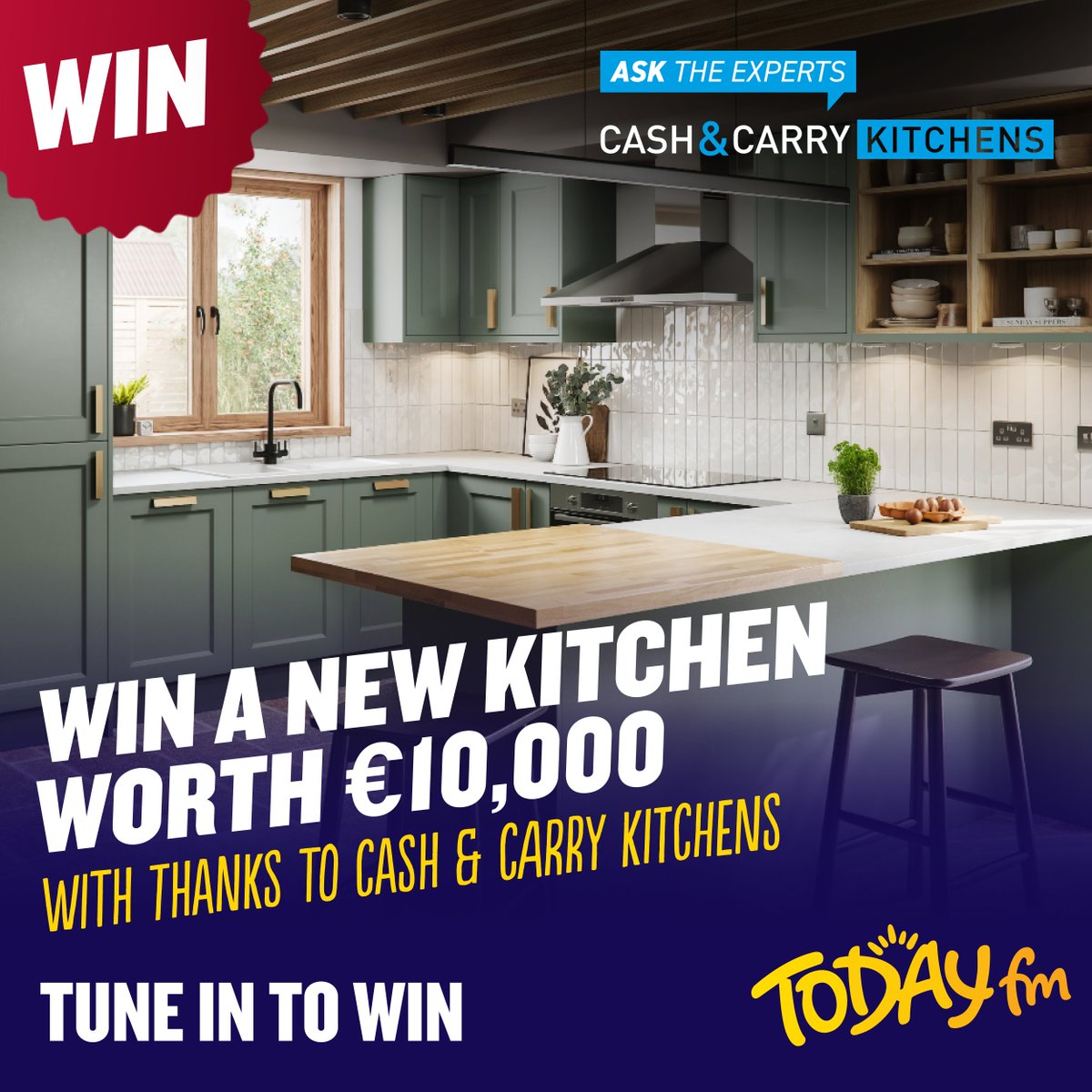 We’re cooking up a 🔥 prize 🍳 We’re giving away a kitchen worth a whopping €10,000 all with thanks to Cash & Carry Kitchens who have 17 showrooms nationwide 😍 Tune in to Ray Foley all this week for your chance to win! 📻