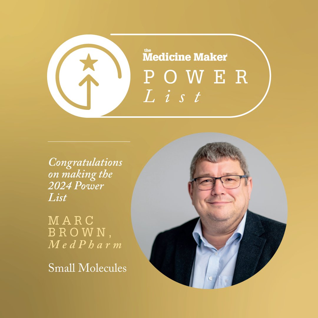 👏 Congratulations to Marc Brown, Co-founder of #MedPharm for making the Medicine Maker 2024 Power List!

Read the Power List here: bit.ly/4ap2m3j

#PowerList #drugdiscovery #pharma #pharmaindustry #drugdevelopment