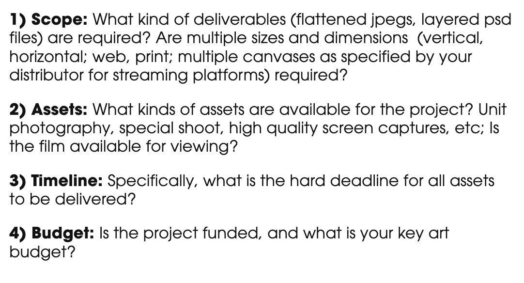 Heads up #FilmTwitter ! Are you a director or producer looking for a poster artist for your latest film? I get tons of emails asking for quotes, but they usually don't include any information about the project. Here's what I look for in order to formulate a quote: