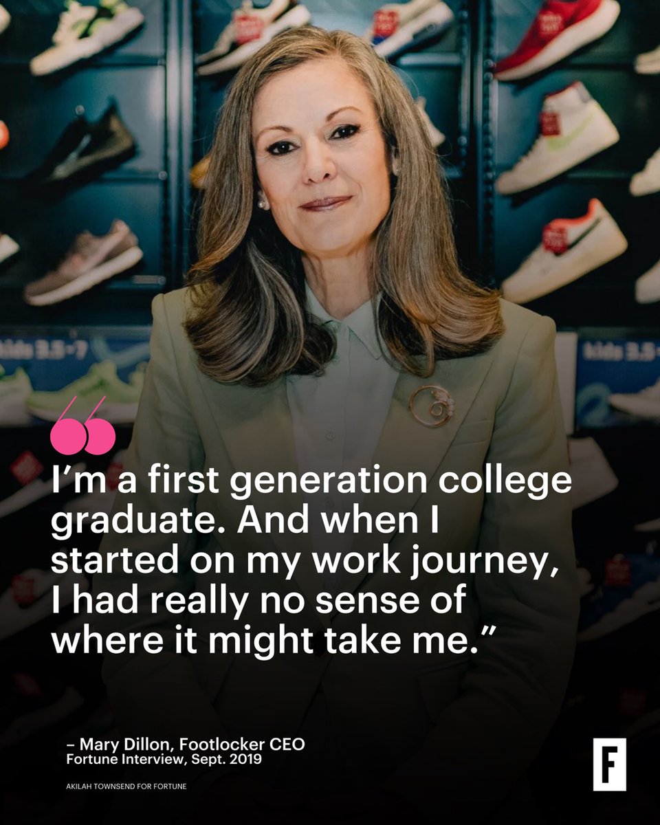 In taking another CEO role in 2022, Footlocker CEO Mary Dillon became the third woman to ever run two @Fortune500 companies. bit.ly/4aRVf3x