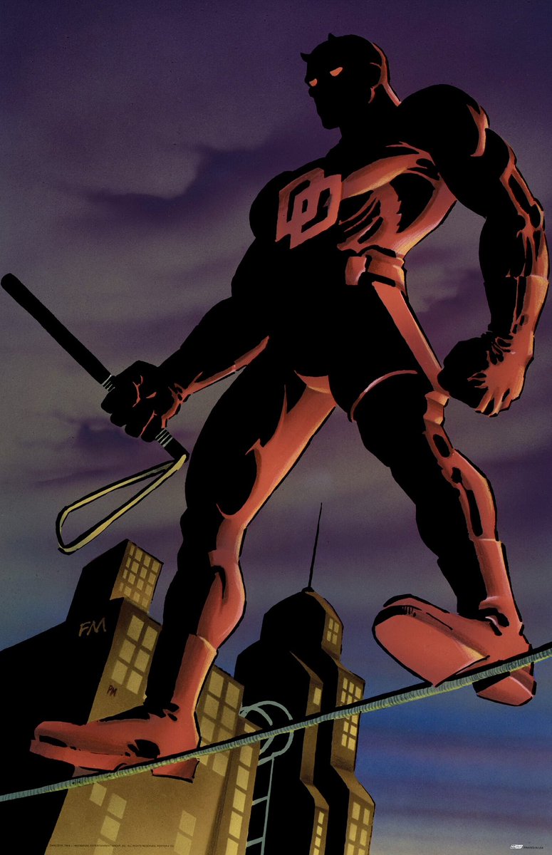 Daredevil poster (1993) art by Frank Miller @FrankMillerInk
