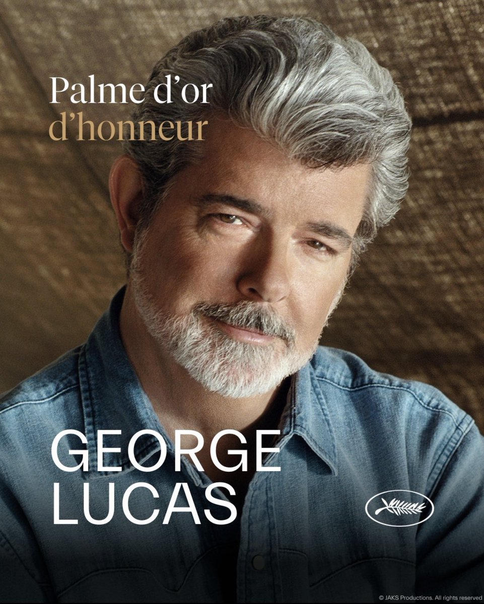Celebrate The Maker! George Lucas will receive the Honorary Palme d’or at the 2024 Cannes Film Festival! CONGRATULATIONS! 🍾