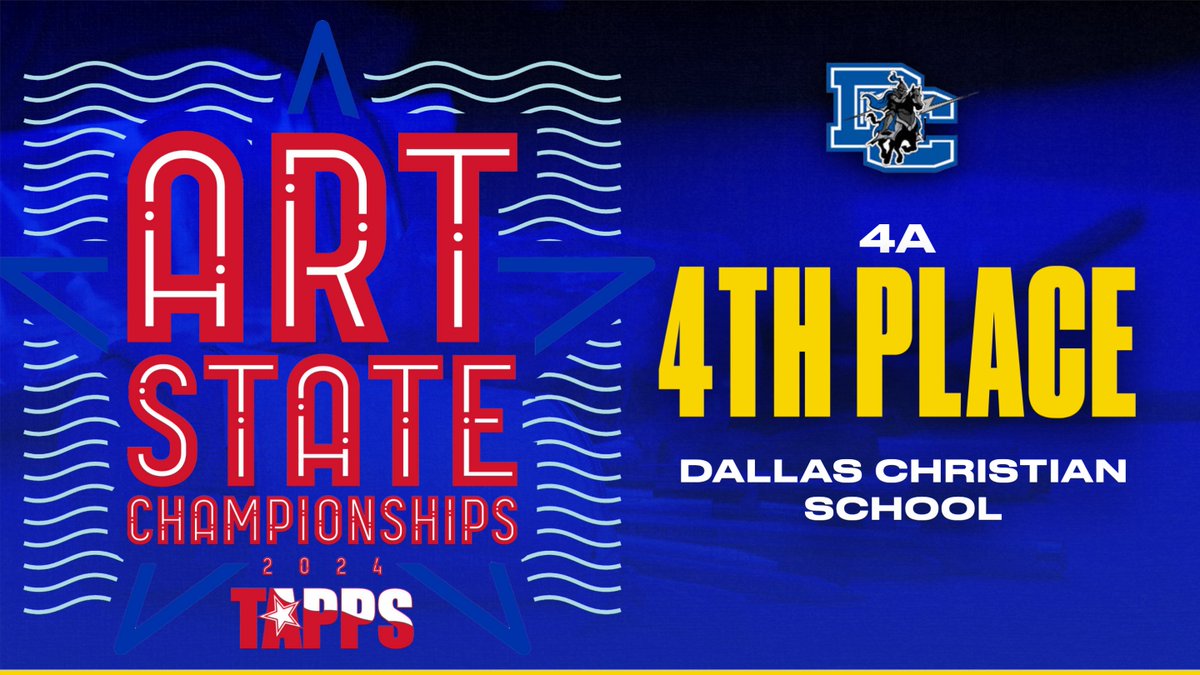 TAPPSart's tweet image. TAPPS 4A 2024 Art Championships Fourth Place Team: Dallas Christian School!!