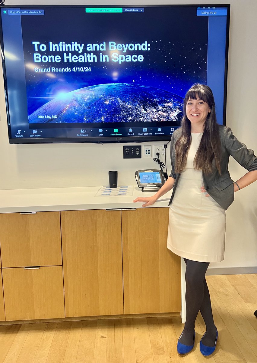 ginawoodsmd's tweet photo. A stellar presentation by 🌟 UCSD #Endocrinology fellow Dr. Rita Lis 🚀  on #Bone Health in Space! We learned how to protect our bone health during our future out-of-this-world travels 🛸 https://t.co/sWU9Rf45ki