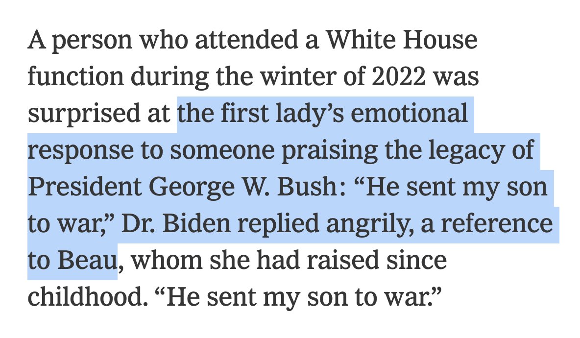 Does she... does she not know that Biden enthusiastically helped Bush start that war?