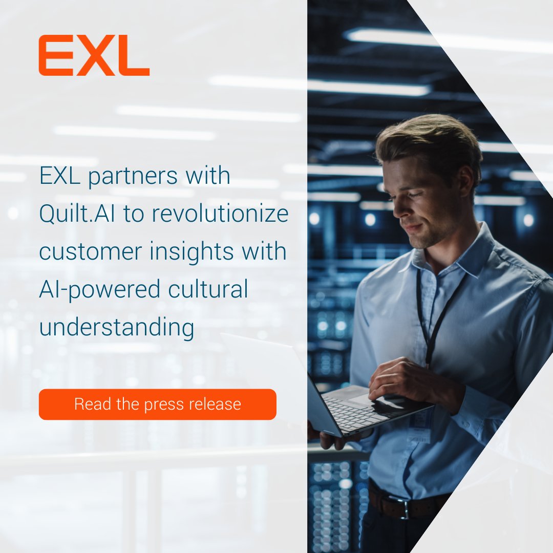 We’re thrilled to announce our partnership with Quilt.AI. This collaboration will merge our deep data, AI and industry expertise with Quilt.AI's advanced AI-powered platform. Learn more in our press release. exlservice.com/about/newsroom…