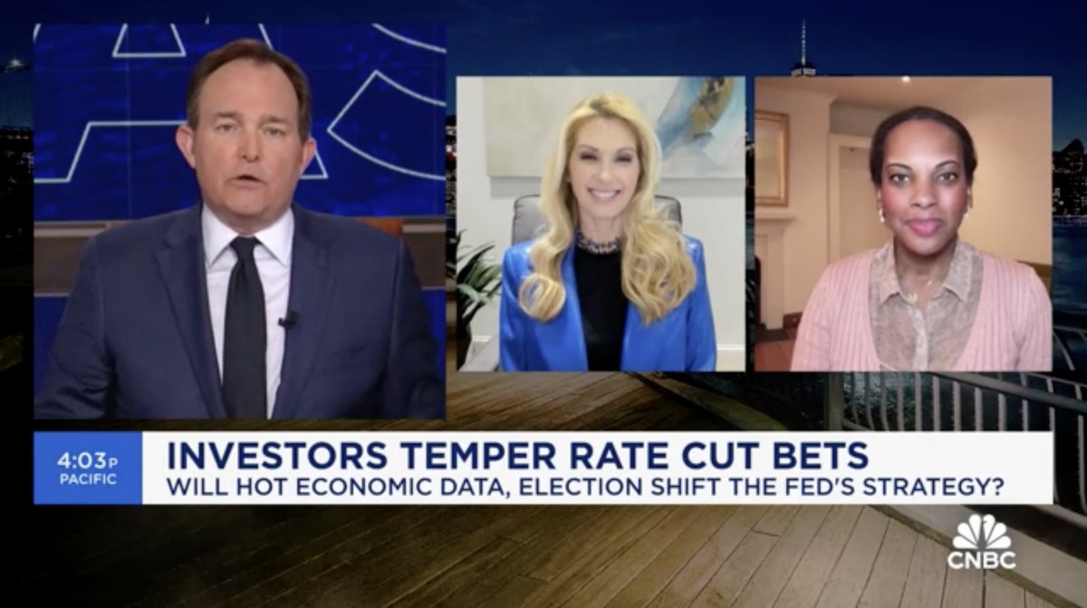 Our Managing Director, @sarahkunst, predicted at least one rate cut this year when @SullyCNBC asked her insights on @LastCallCNBC to discuss if the inflation war is far from over and whether the economy is too hot for rate cuts. Tune in ⬇️ cnb.cx/3Uewt8l