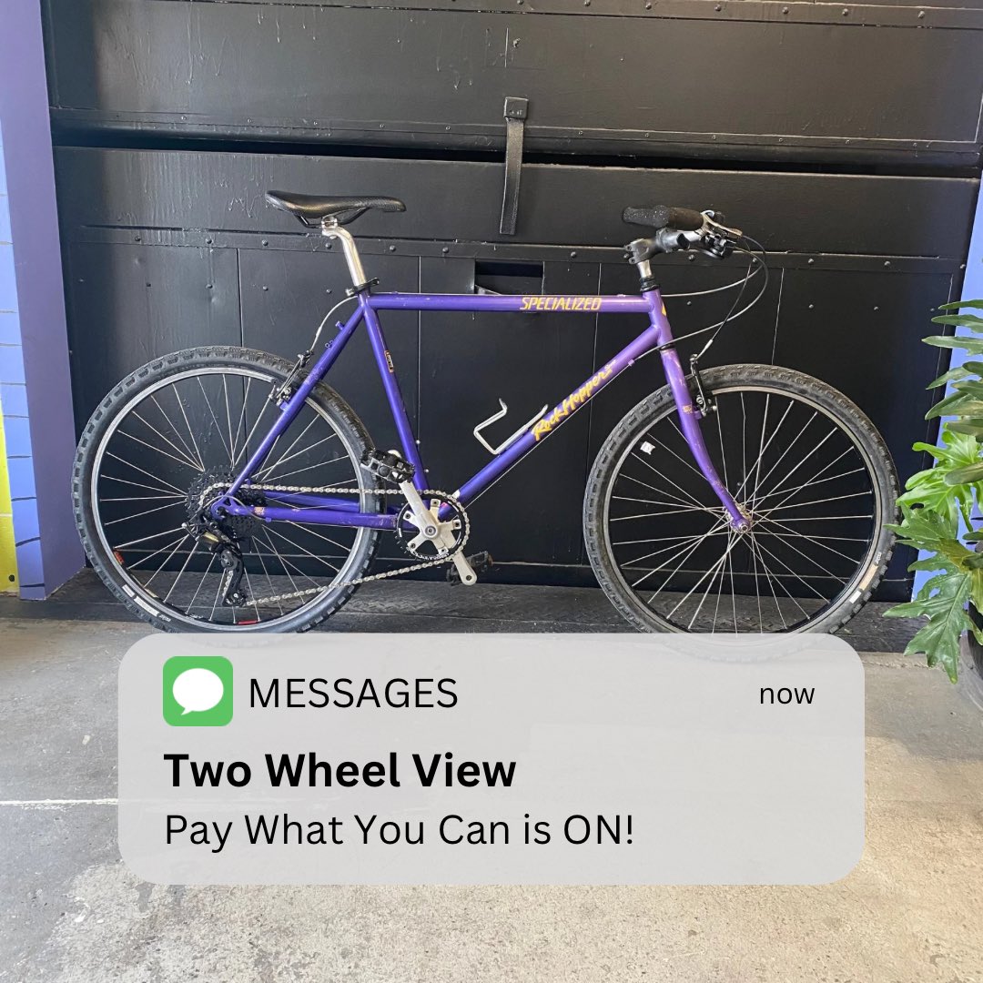 🚨 PAY WHAT U CAN on BIKES 🚨 As part of our goal of reducing barriers around cycling, TWV is pleased to now offer ‘Pay What You Can’ pricing on all bikes under $200 There are no eligibility requirements to access #PWYC pricing – this program is for anyone who needs it (1/2)