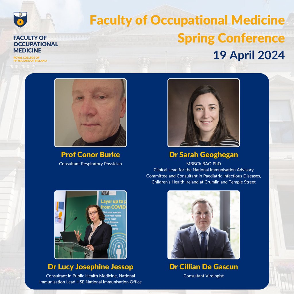 The Faculty of Occupational Medicine Spring Conference will explore cancer and work, occupational respiratory conditions, infections and vaccinations, and other hot topics for occupational medicine practitioners. Book now 👉️ eur.cvent.me/qYz9w