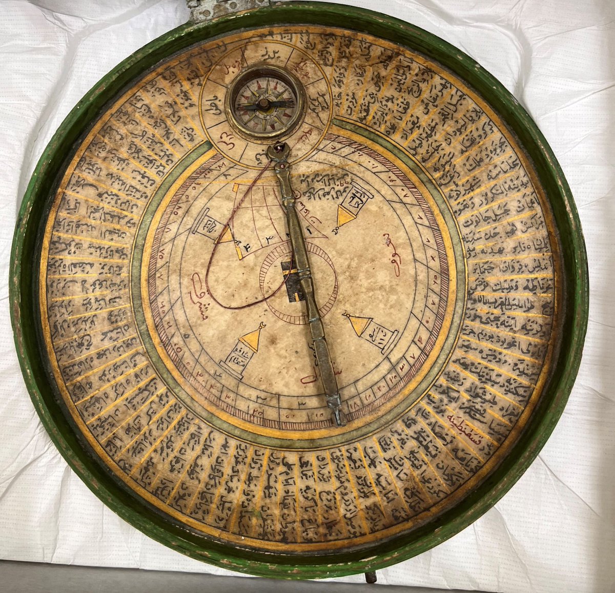 Eid Mubarak! To celebrate we wanted to share a recent Geography & Map acquisition—a geographical instrument used by Muslims to determine the direction of prayer. Read more about this qibla indicator in our blog post: blogs.loc.gov/maps/2024/04/f…