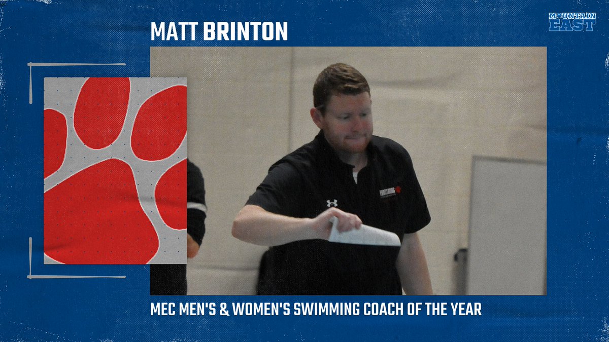 After leading Frostburg State to the 2023-24 MEC Men's and Women's Swimming Championship, Bobcat head coach Matt Brinton has been voted the league's coach of the year.