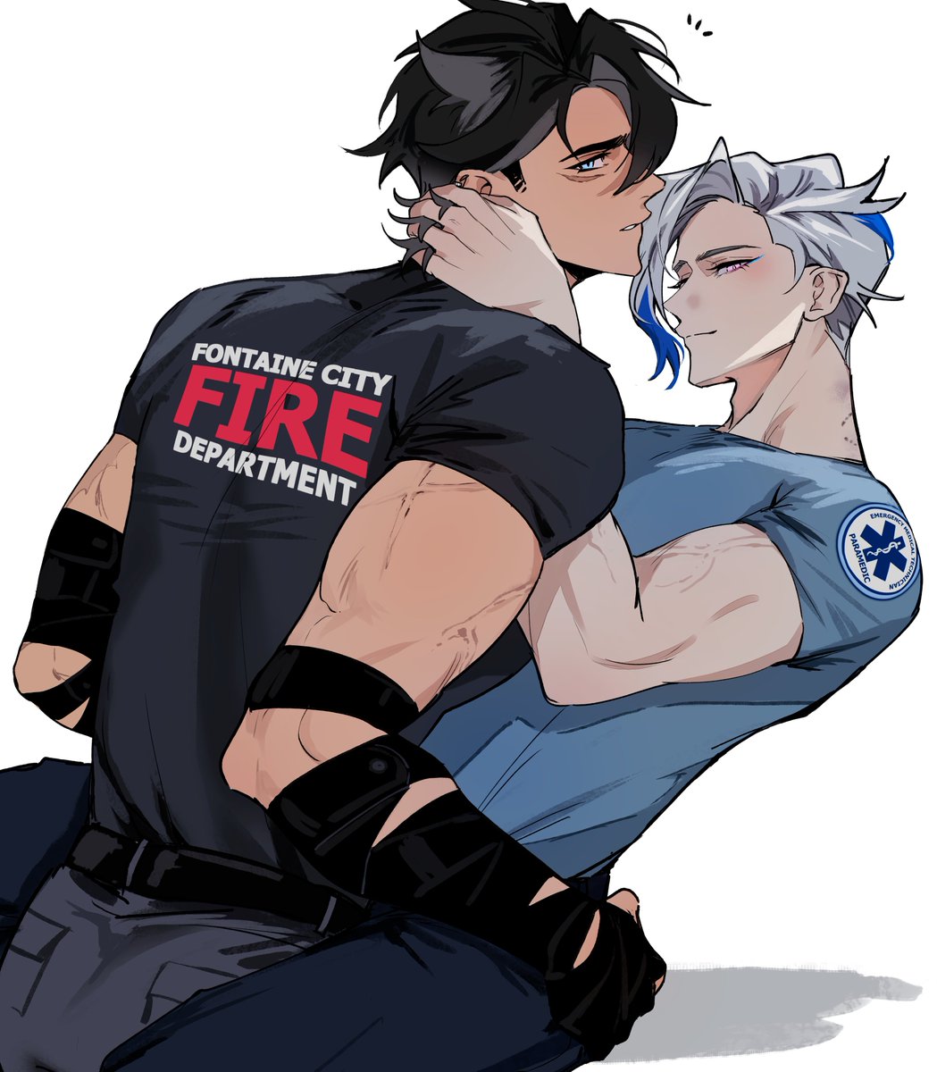 iluvecstasy's tweet photo. 🚒🚑 firefighter x paramedic #wriolette https://t.co/iH2UghN2RM
