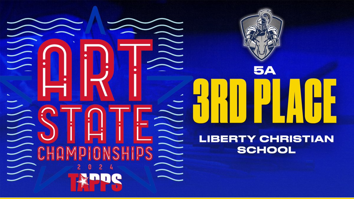 TAPPSart's tweet image. TAPPS 5A 2024 Art Championships Third Place: Liberty Christian School!