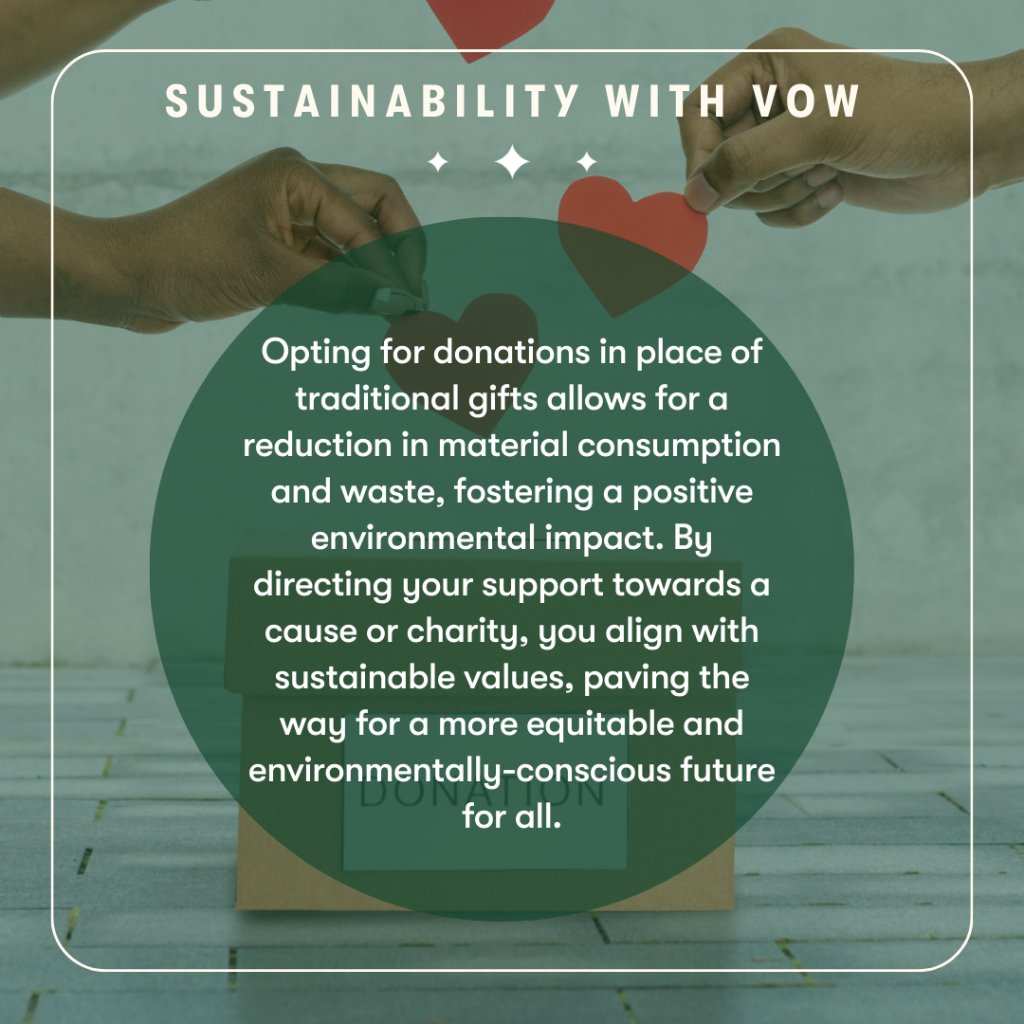 🌿 Sustainable Celebrations 🌎 | Donations Instead of Gifts🎁 This week, let's opt for donations over accumulating gifts. By choosing to donate, we reduce waste and spread kindness, turning celebrations into opportunities for positive change. Let's make a real impact together! 💚