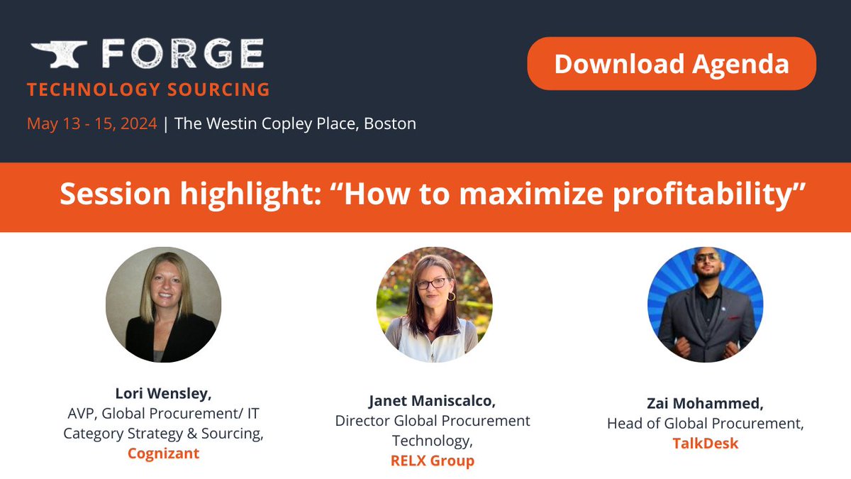 How are you maximizing profitability within your organization? Join us at #ForgeTech24 to hear from @Cognizant, @RELXHQ and @Talkdesk, where you can learn from others how they are maximizing profitability. Download agenda: hubs.li/Q02sm-Rd0