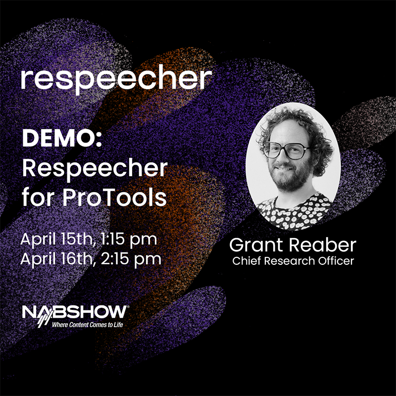 🎙️ Join us at the <a href="/NABShow/">NAB Show</a> 2024 where Grant Reaber will present the seamless integration of Respeecher's workflow with Pro Tools.

📆 Demos on Monday at 1:15 pm &amp; Tuesday at 2:15 pm Vegas time
📍 Avid Technology booth, Las Vegas Convention Center, NV

#NABSHOW #voicecloning