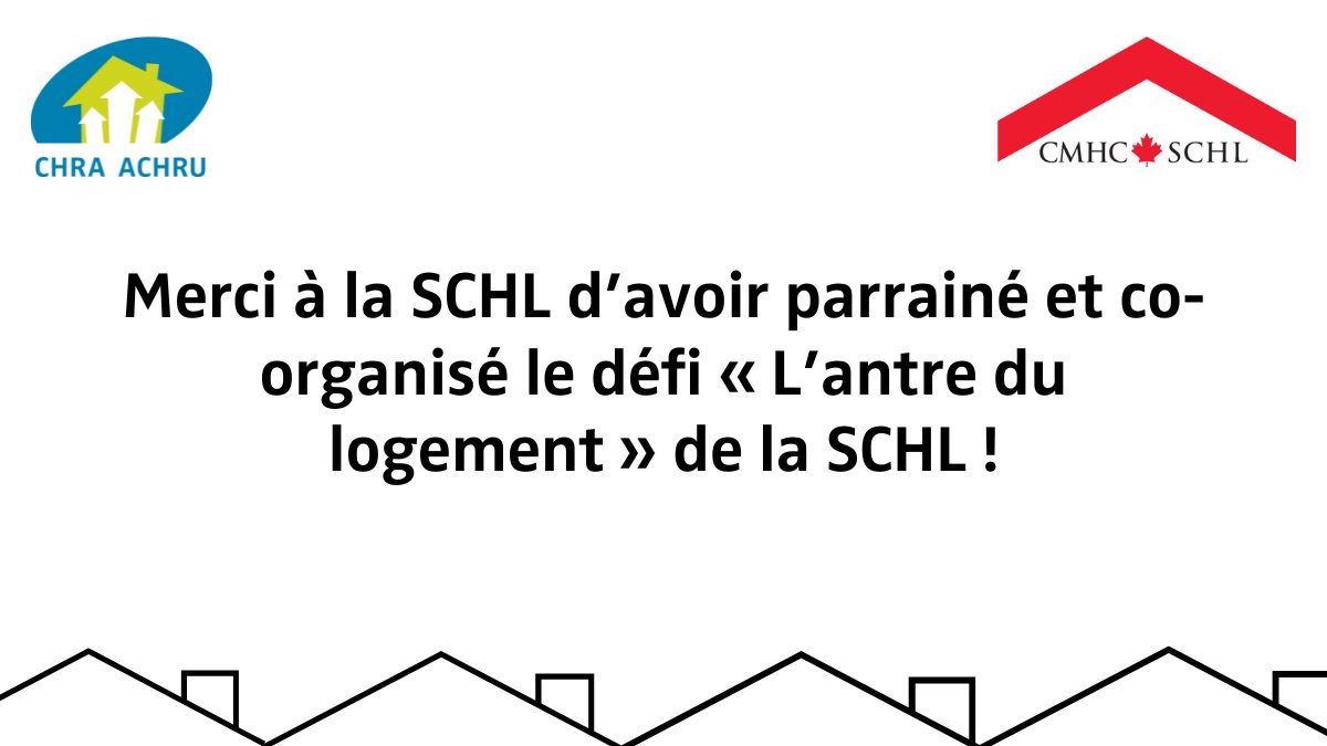 Merci à la @SCHL_ca de nous avoir commandite et aidé à organiser le défi « L’antre du logement » . Nous nous sommes bien marrés !