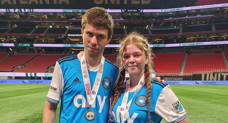 The Charlotte Football Club is among the many MLS clubs across the country that have formed Unified teams to represent their community. SONC athlete Zach Burkholder is on their team, alongside his Unified partner and sister, Emily. Meet the Burkholders 👉 sonc.net/major-league-s…