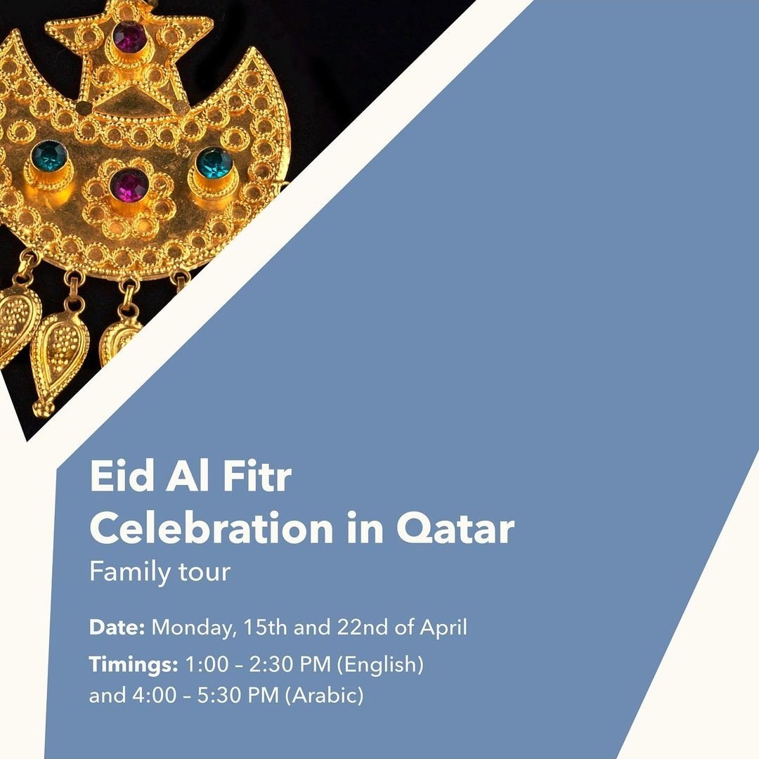 Program: Eid Al Fitr Celebration in Qatar Target Audience: families with children (ages 10-18) Families will embark on a special journey of #EidAlFitr preparations and celebrations in Qatar. Inquiries and bookings: toursnmoq@qm.org.qa #EidAlFitr2024 #EidUlFitr #Eid_Mubarak