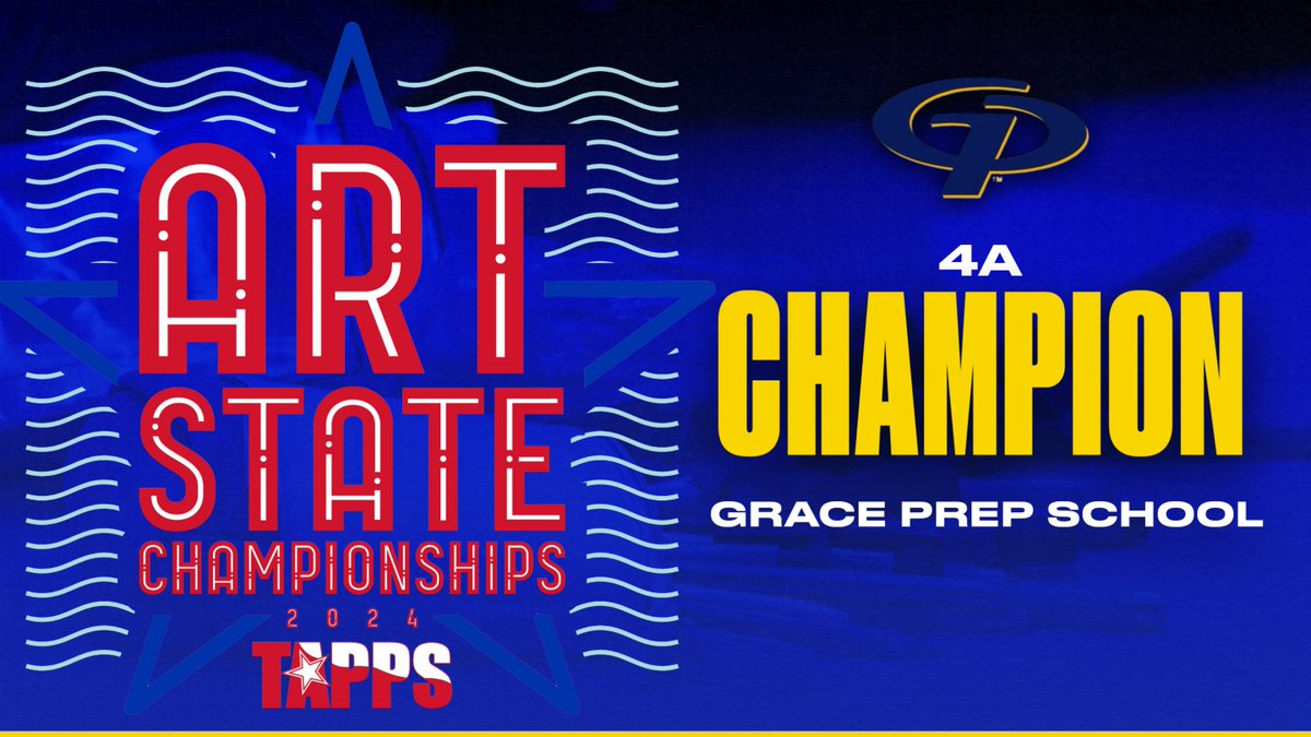 TAPPSart's tweet image. TAPPS 4A 2024 Art State Champions: Grace Prep Academy!!