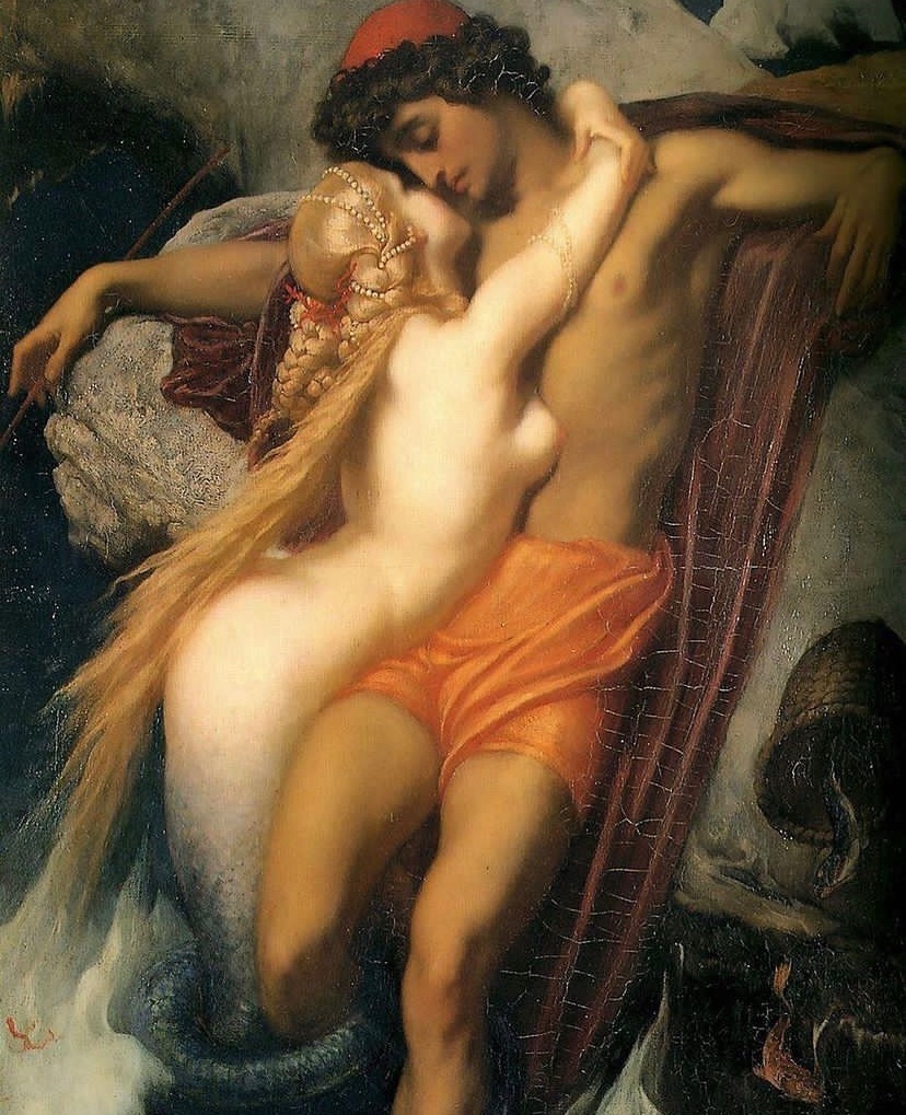 The Fisherman and the Syren 
🎨Frederic Leighton
#art #Artwork #FineArt #Painting #Drawing #Illustration #ArtGallery #VisualArt #Artistic #Masterpiece #caravaggio #baroque #painting #artgallery #museum #architecture #artdetails #fineartpainting #canvasprint