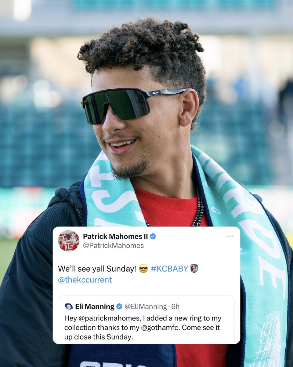 We’ll let the fútbol do the talking from here 🤫 See y’all on the pitch, @GothamFC.

@PatrickMahomes | #KCBABY