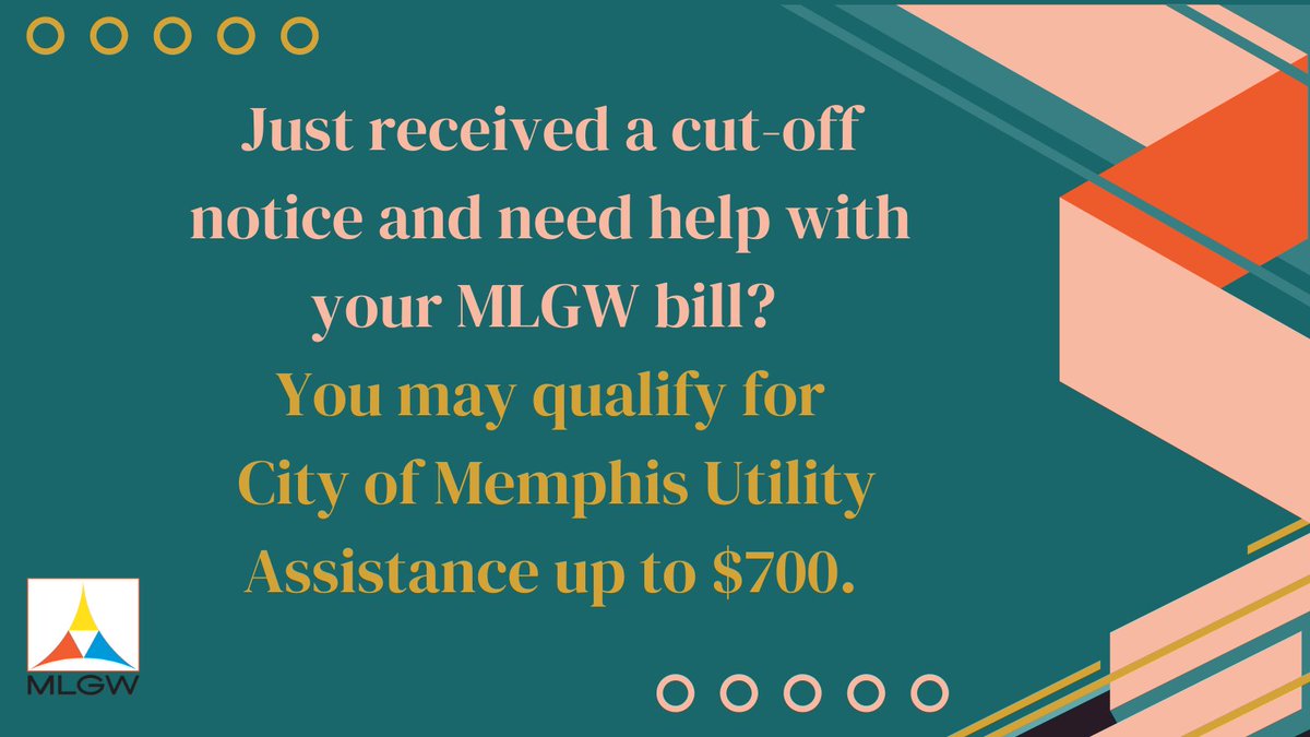 MLGW's tweet photo. Have a #MLGW cut off notice? You may be eligible for up to $700 in utility assistance from the @CityOfMemphis. More info here: https://t.co/uSHdAUyiFK. https://t.co/JPKjR52TzY