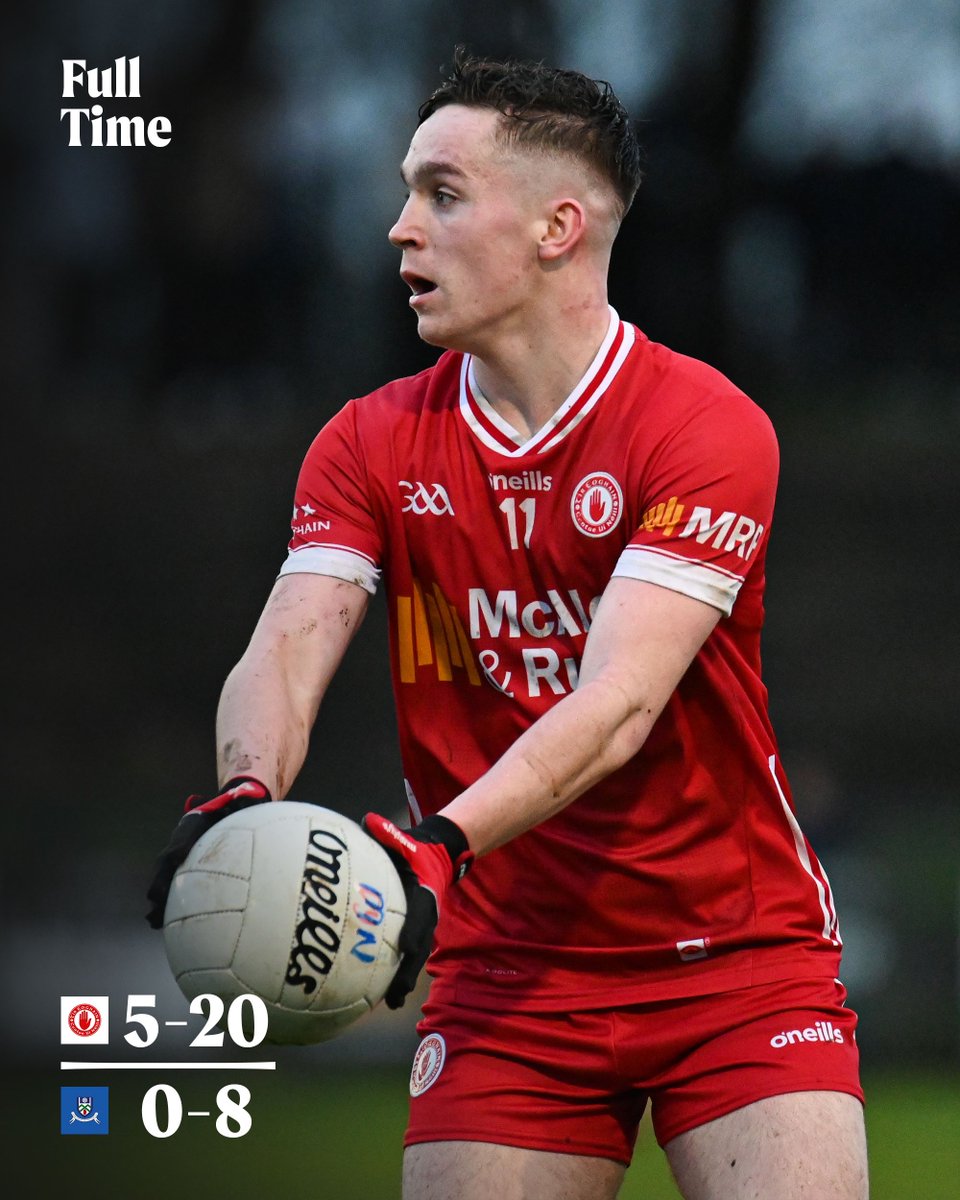 Ulster U20 Football Championship R5 - Full Time Tír Eoghain 5-20 (35) Muineachán 0-8 (8) A win in Coalisland and a place in the Ulster Championship semi-finals secured ✅ #Ulster2024