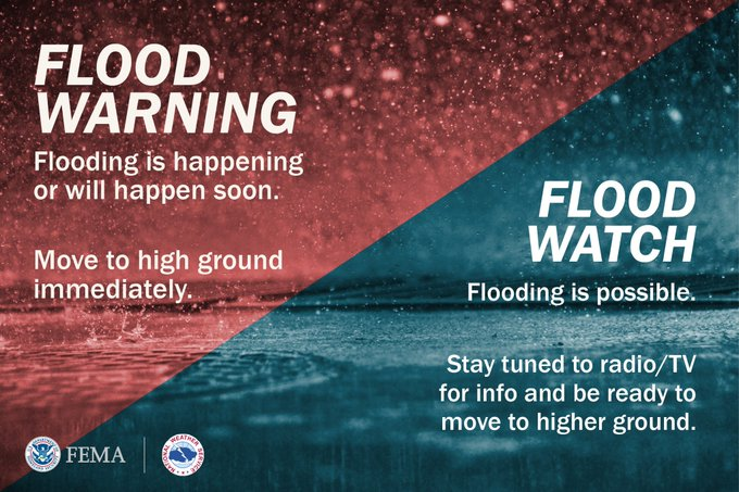 Various flood watches and advisories are in effect for parts of our region. It's important to take these alerts seriously and pay attention to instructions from local officials. More info: ready.gov/floods