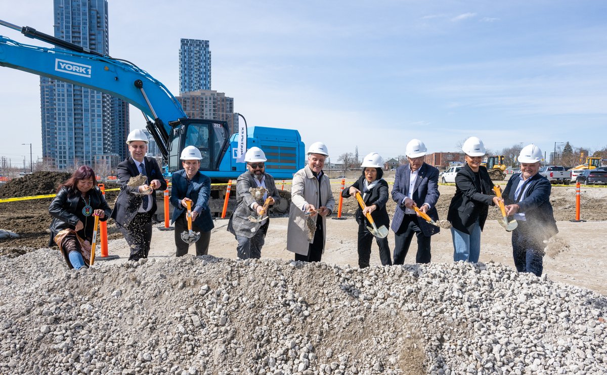 Ground-breaking event today for the new Etobicoke Civic Centre. Details on the project can be found here: toronto.ca/services-payme…