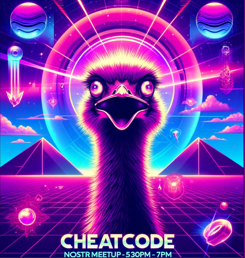 Going to @CheatCodeCon? Come to our N o s t r meetup (530pm-7pm in the hackspace room), for panels, talks and workshops! See you there 💜💜💜 (hugely cool thing to be unveiled)
