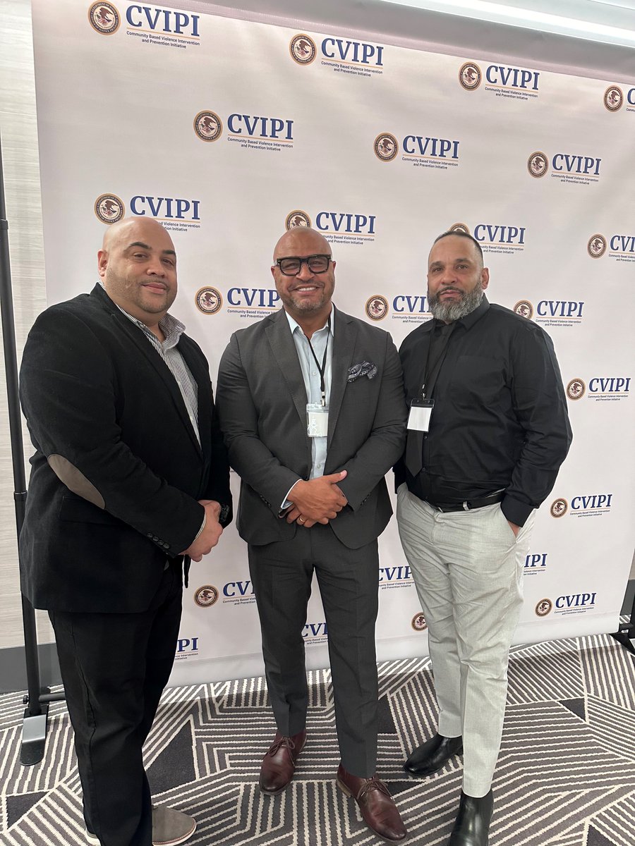 Director of #CVI, Sam Castro (left), represented @NonviolenceChi at the #CVIPI Conference last week where US Attorney General, Merrick Garland, said the @DOJ is “doubling down” on programs that have helped reduce gun violence nationwide with an added $78M!