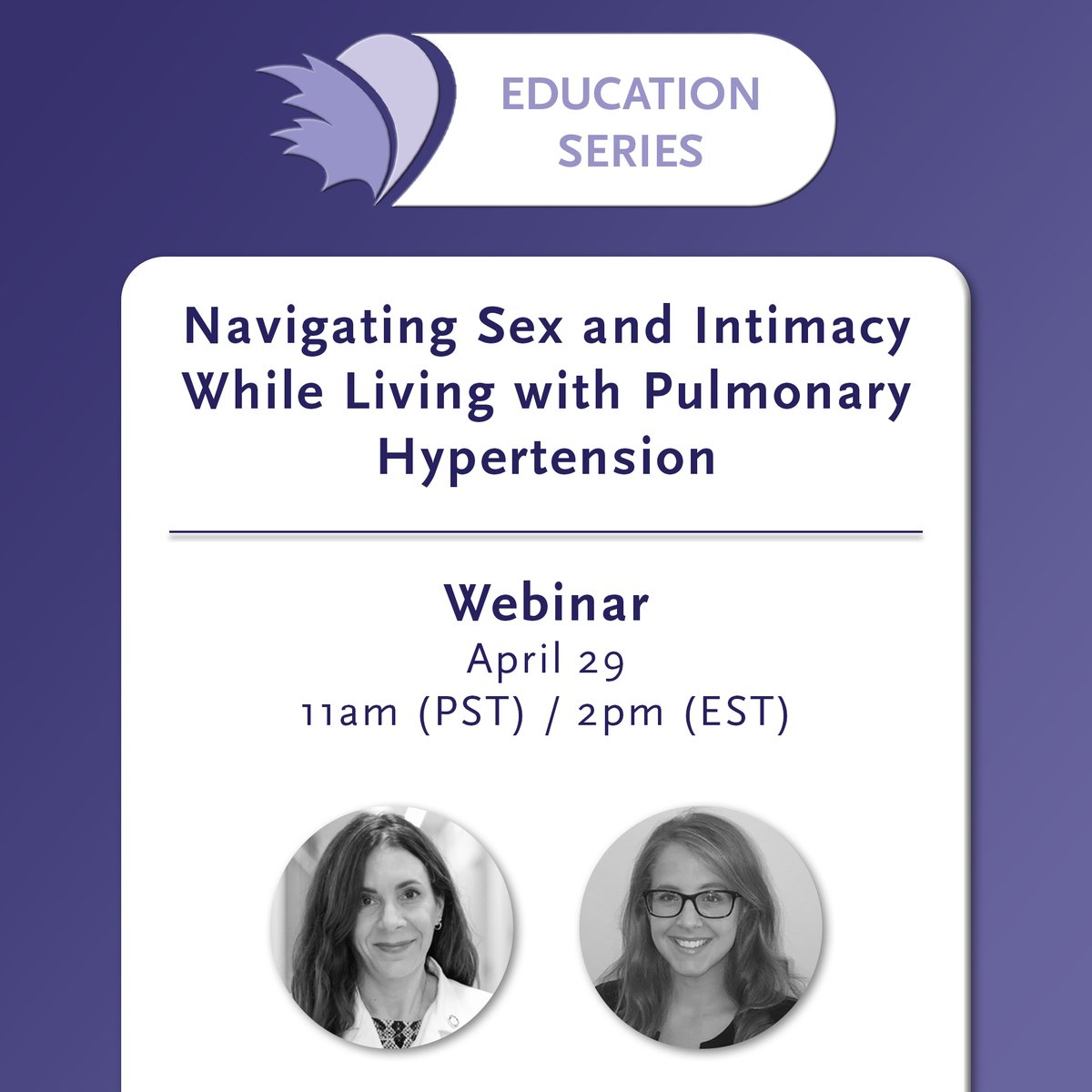🌟 Join us for an enlightening #PHWebinar on navigating sex and intimacy while living with #PulmonaryHypertension! 📅 Date: Monday, April 29, 2024 🕚 Time: 11am PST / 2pm EST Don't miss this empowering discussion! Register now at: ow.ly/z2Tn50RaYyE
