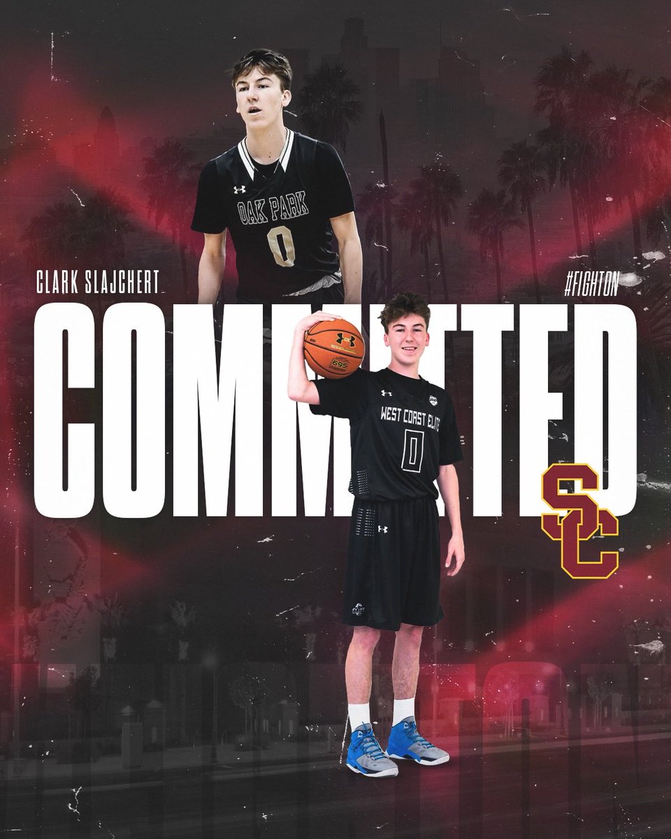 Congrats to Penn graduate and West Coast Elite Under Armour and Oak Park Alumnus Clark the Rattlesnake Slajchert on his commitment to USC and Coach Musselman. West Coast Elite just bought all the floor seats at Galen center for next season. Lets goooooooo…