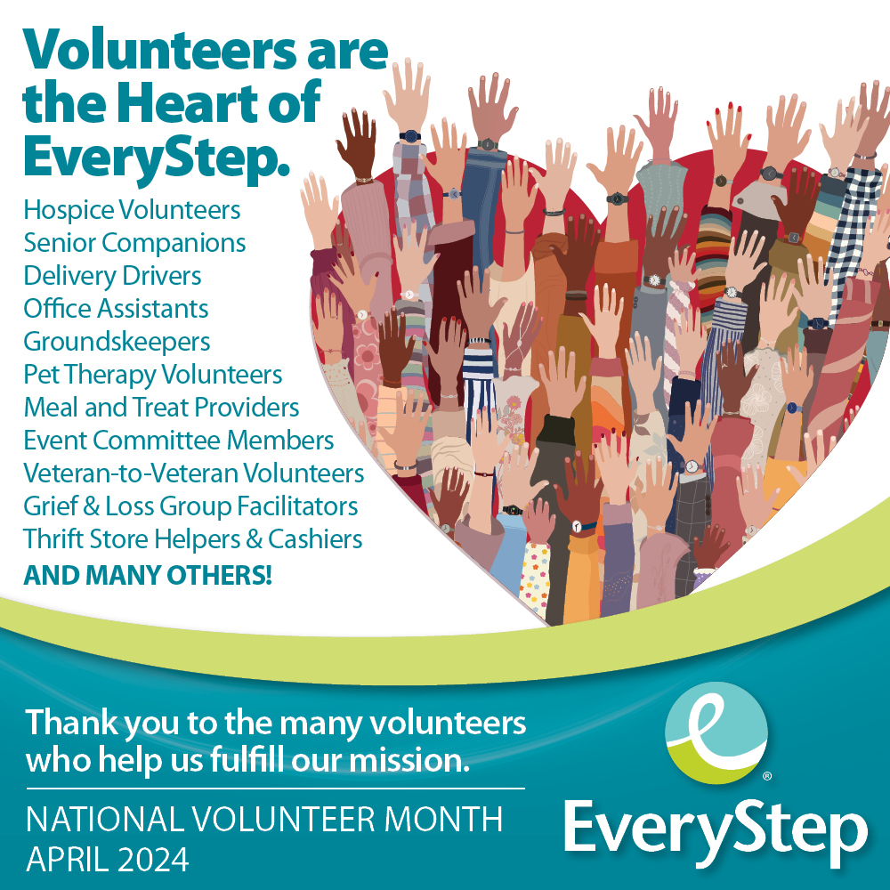 To our over 740 volunteers who are the backbone of our mission.  We thank you, not only today, but every day!  We could not serve the 60,000 Iowans without you!

If you are interested in volunteering and joining this mission, visit EveryStep.org/Volunteer