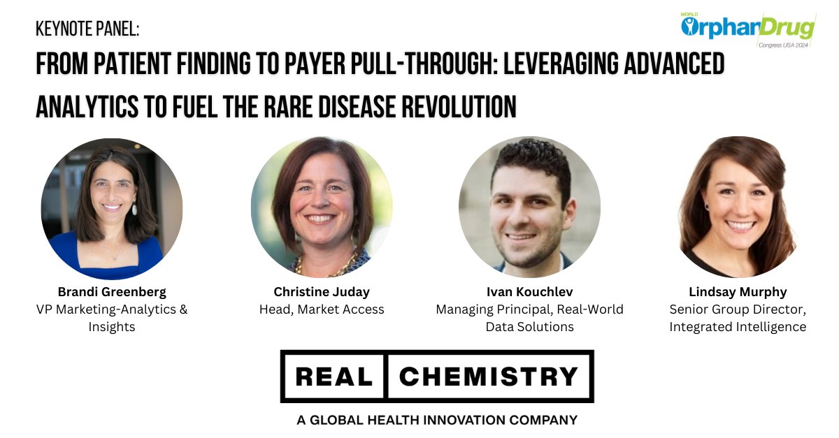 In just 11 days, #WorldOrphanUSA is coming to Boston! Catch the Keynote panel: 'From patient finding to payer pull-through: leveraging advanced analytics to fuel the rare disease revolution', w @RealChemistry_!

Book your tickets as group & save 50% here: tinyurl.com/ytf27dud