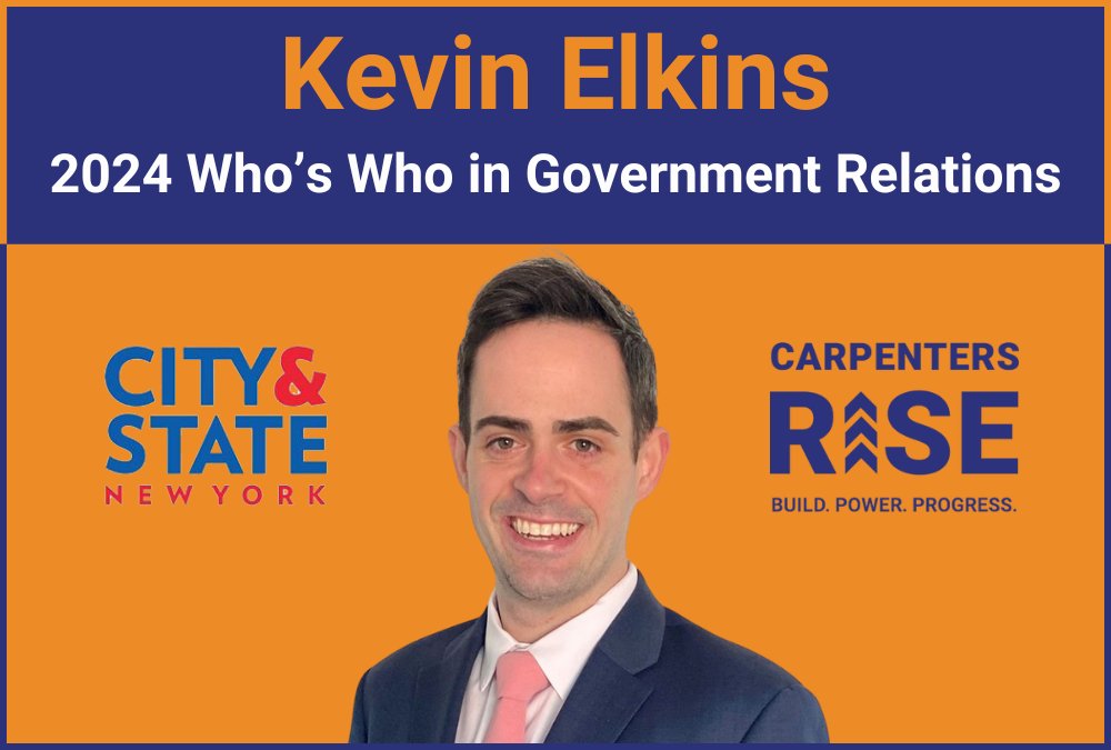 Congratulations to our Political Director, Kevin Elkins, on being named to @CityAndStateNY’s 2024 Who’s Who in Government Relations list! We appreciate Kevin’s hard work to mobilize voters, combat wage theft, and pass a comprehensive housing package. bit.ly/43Uxbe8