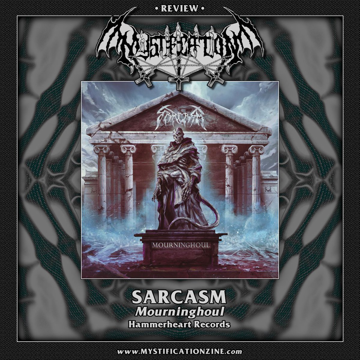 SARCASM – Mourninghoul (2024) | REVIEW Melodic blackened death metal from Uppsala, Sweden. Fifth LP. mystificationzine.com/2024/04/10/sar…