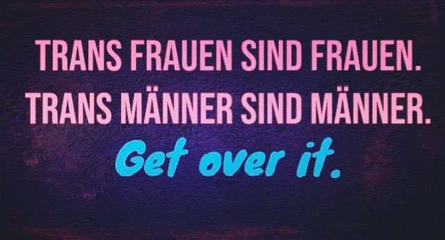 Trans Frauen sind Frauen. Trans Männer sind Männer. Wenn du zustimmst, bitte retweeten. #TransRightsAreHumanRights #Selbstbestimmungsgesetz