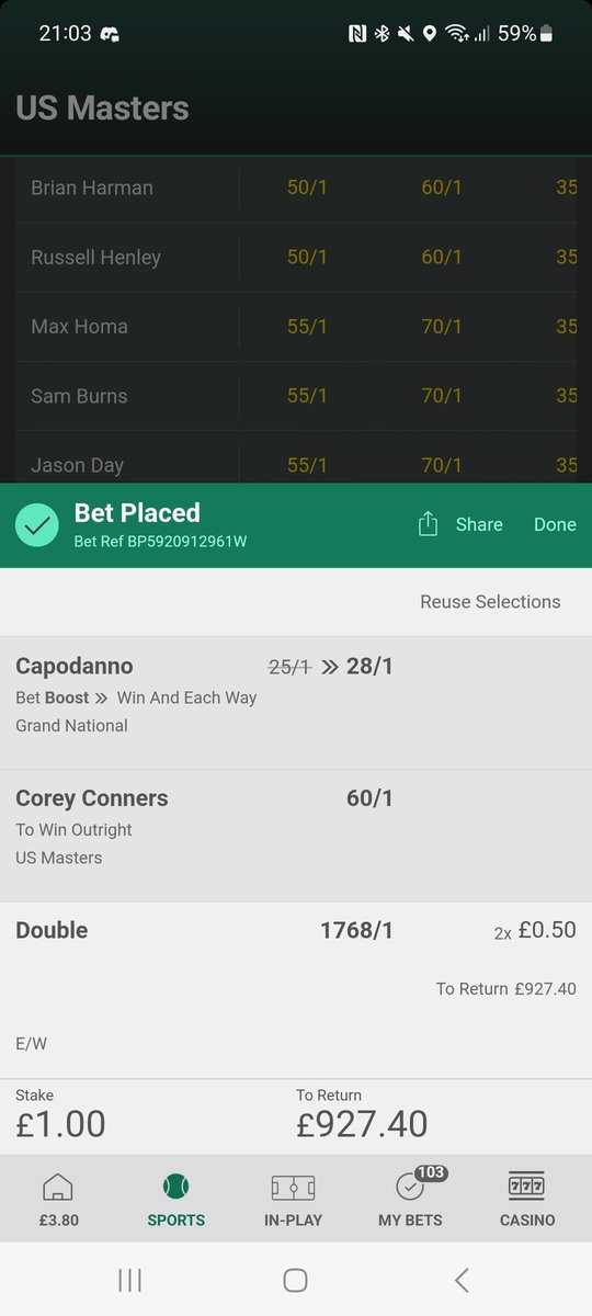 ClavinKieran's tweet photo. Grand national/masters e/w double what about everyone else? https://t.co/2YKGOz2o5Q