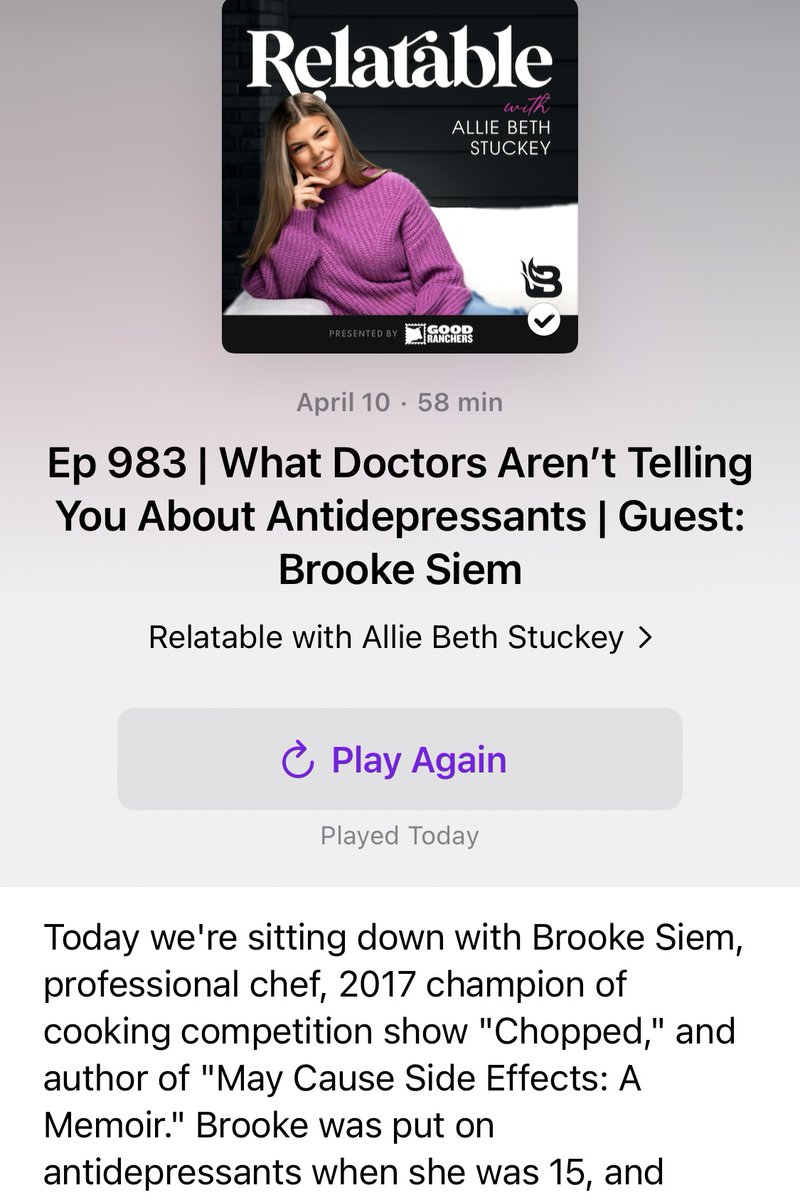 Another great episode by @conservmillen providing important information for anyone considering using or discontinuing antidepressants. Either choice must be made with caution, careful oversight, and thorough knowledge of possible harms. podcasts.apple.com/us/podcast/rel…