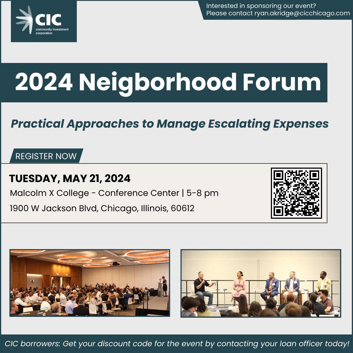 Join CIC for an engaging discussion at our 2024 Neighborhood Forum! Make new connections with over 200 developers, owners, managers, brokers, & lenders. The event includes a panel discussion followed by a networking reception. Register today! bit.ly/3TM4sU7